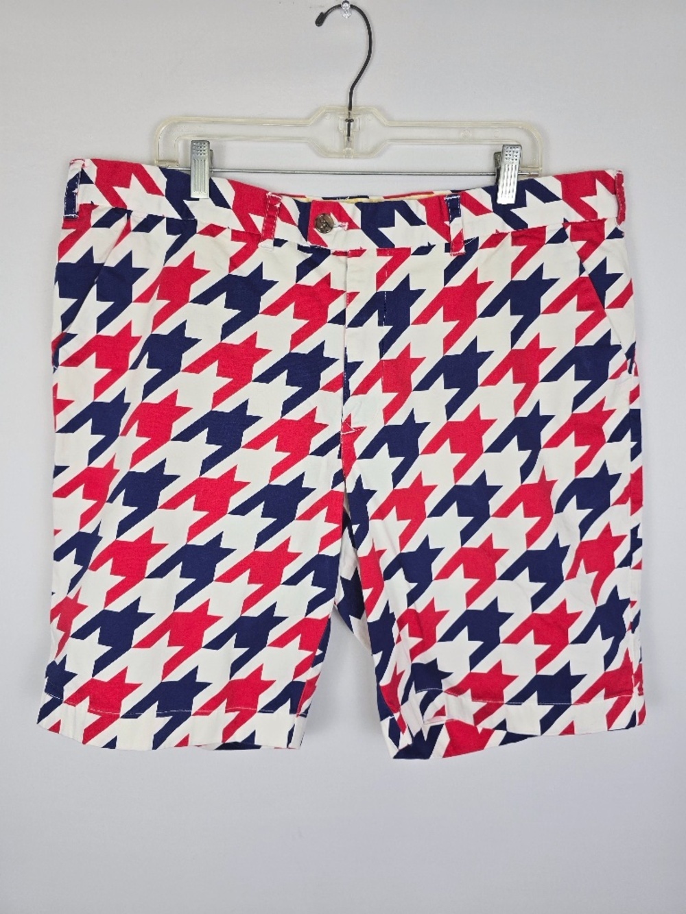 Loudmouth Golf Shorts Mens 40 Red White Blue Houndstooth Louisville Cardinals